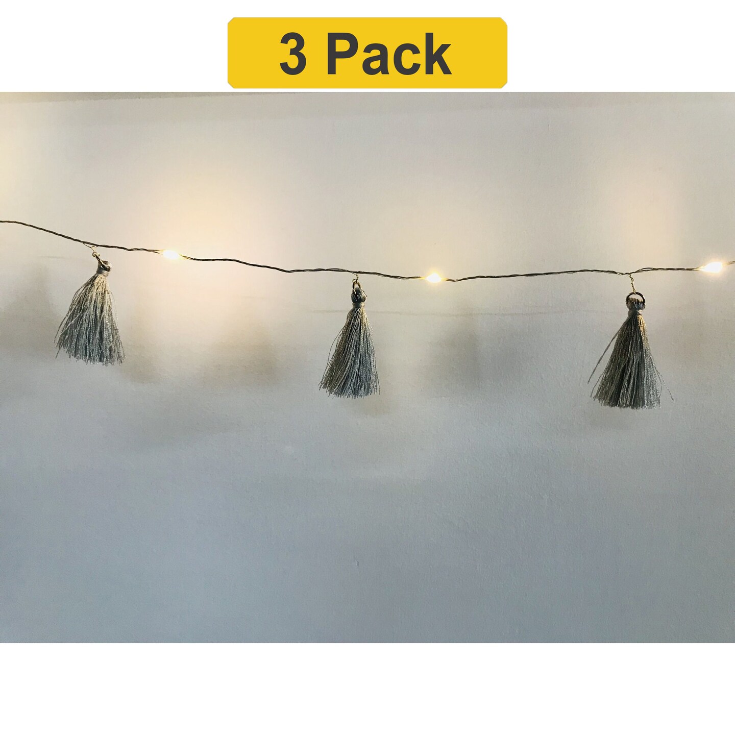 Fairy Lights with Bohemian Tassels for christmas