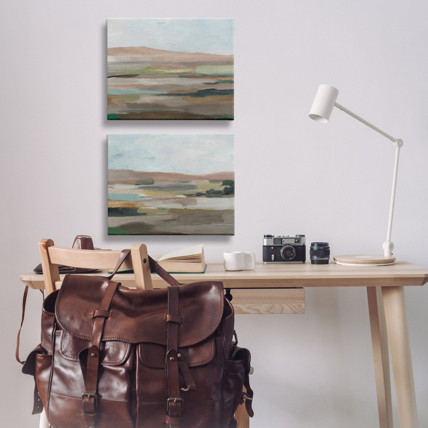 Stupell Industries Neutral Abstract Landscape 2 pc Canvas Wall Art Set Design by Ethan Harper