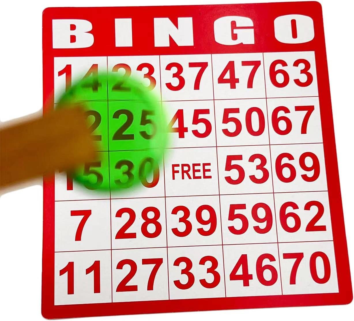 300 Pieces 5 Color Magnetic Transparent Bingo Counting Chips with Metal Edge
