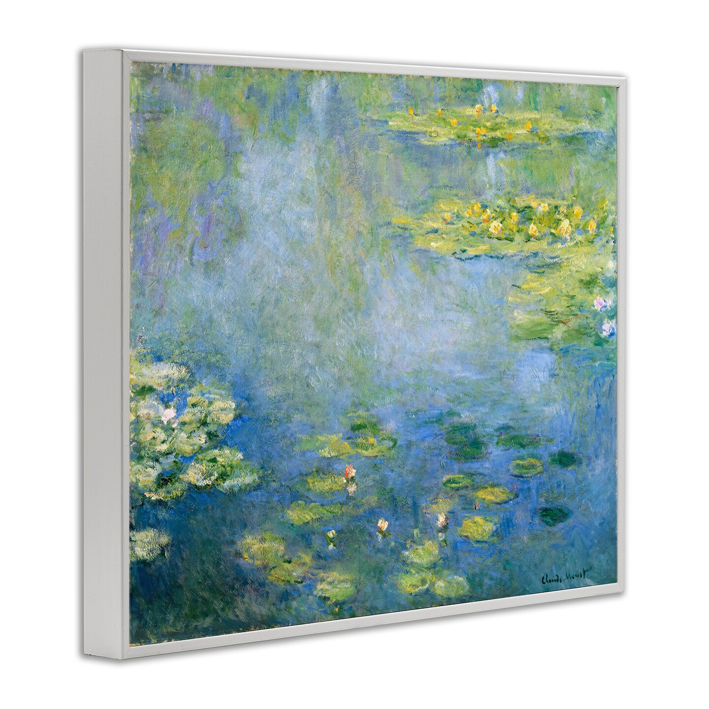 Stupell Industries Classical Monet Green Water Lilies Framed Giclee Wall Art Design by one1000paintings