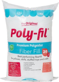 Fairfield The Original Poly-Fil, Premium Polyester Fiber Fill, Soft Pillow Filler, Stuffing for Stuffed Animals, Toys, Cloud Decorations, and More, Machine-Washable, 20-ounce Bag