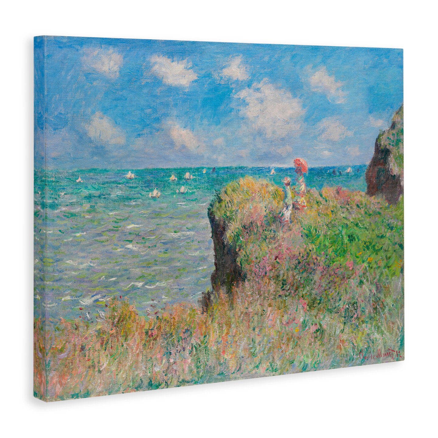 Stupell Industries Classic Monet Cliff Walk Canvas Wall Art Design by one1000paintings