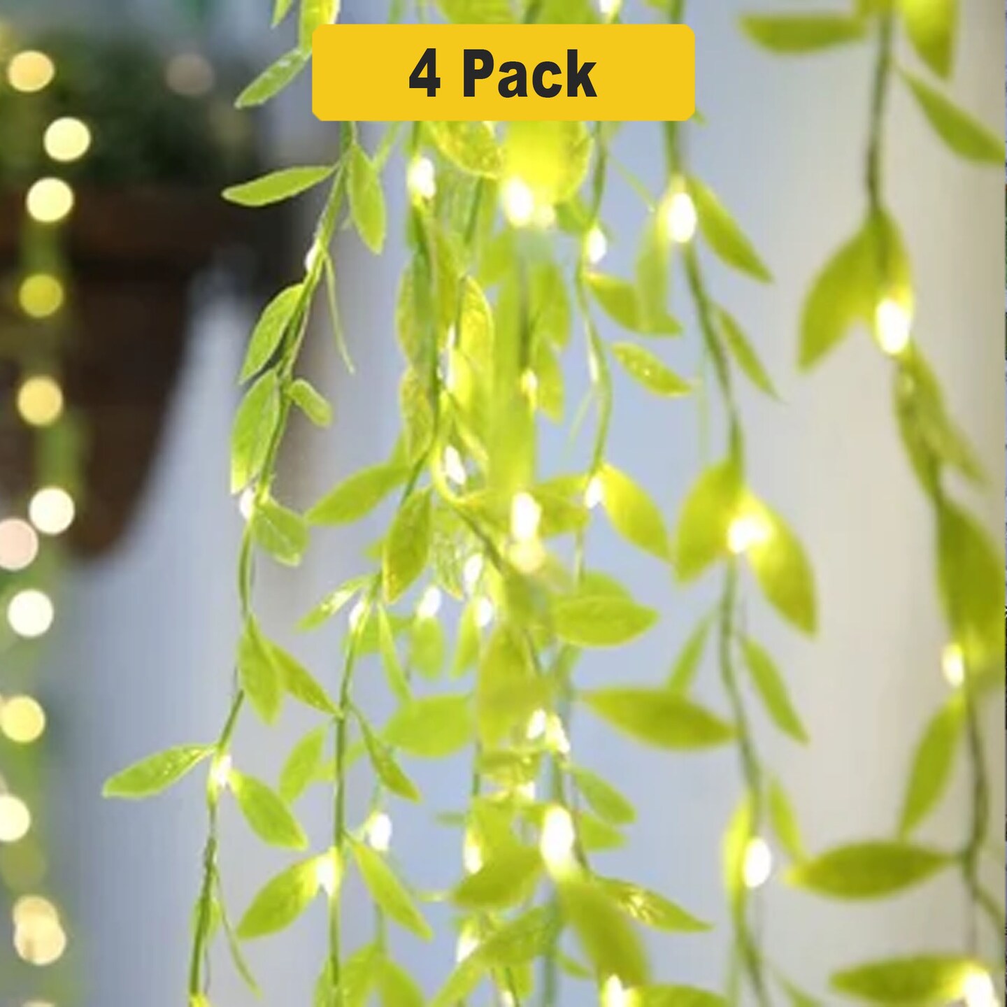 96 LED Green Vine Fairy Lights Curtain For Christmas