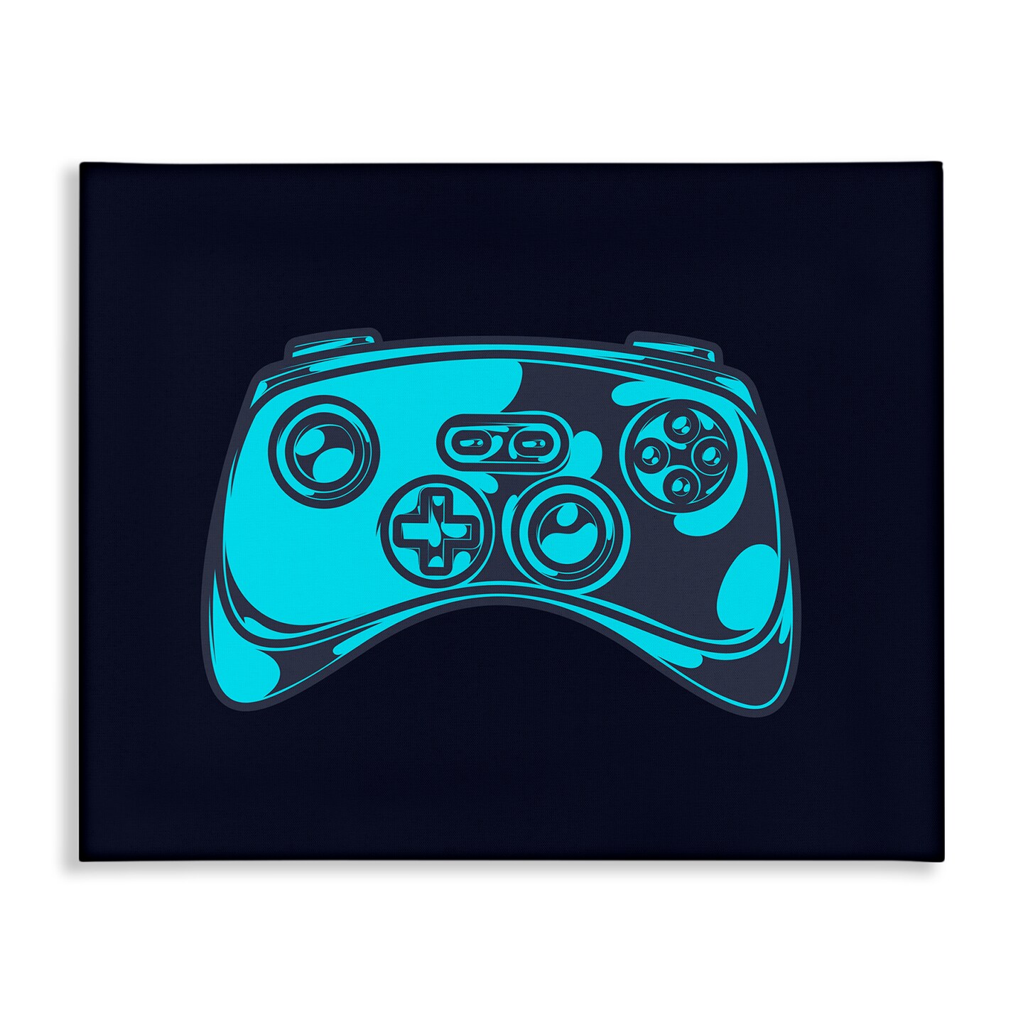 Stupell Industries Gaming Controller on Black Canvas Wall Art Design by Daphne Polselli