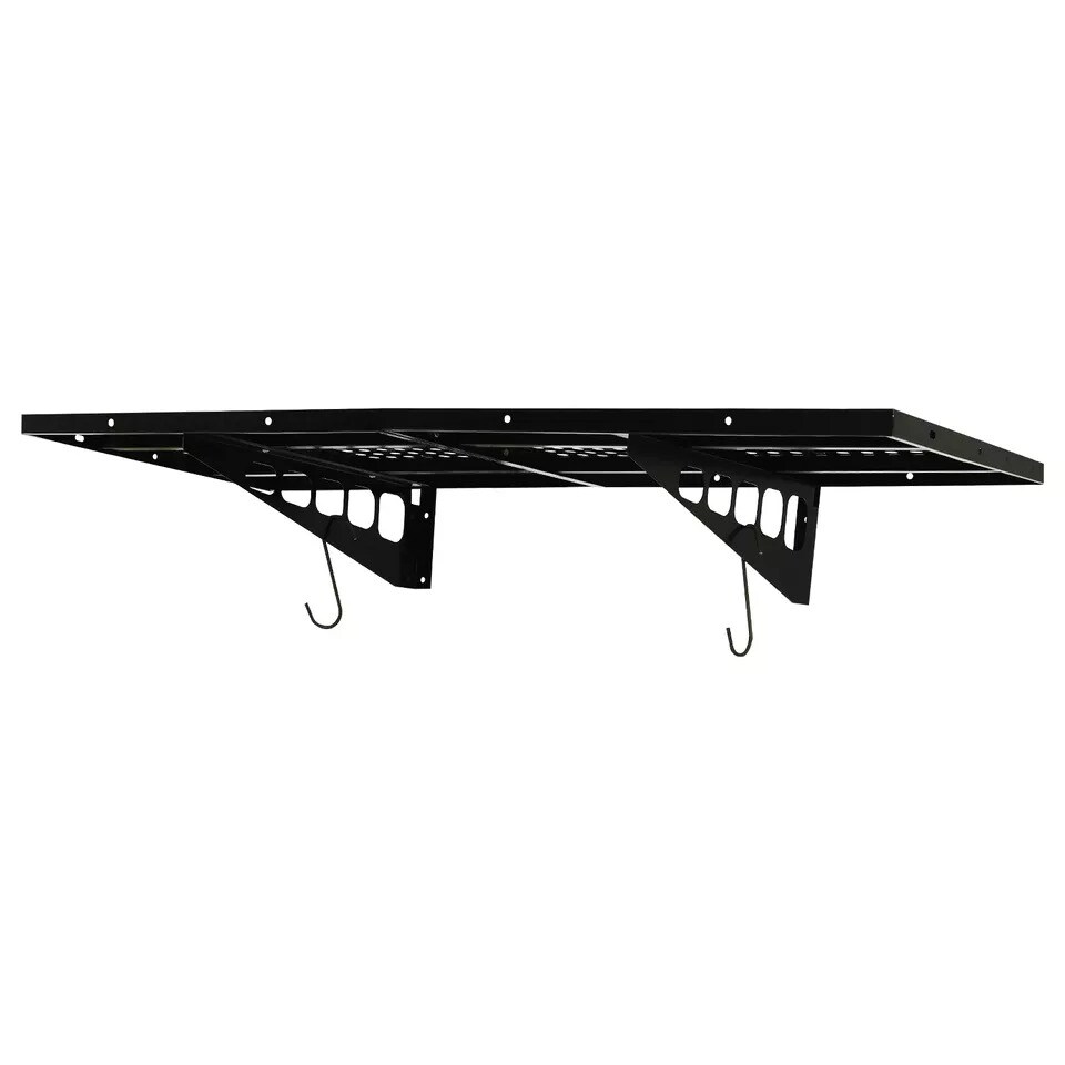2 Pcs Garage Shelf Heavy Duty Floating Storage Wall Shelving Support 20x48 Inch
