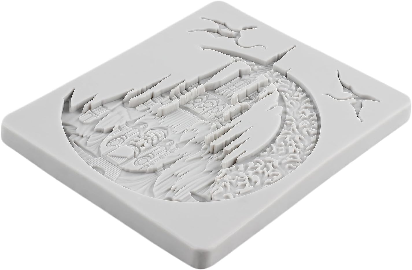 Castle Silicone Fondant Mold Moon Castle Chocolate Candy Mold For Cake Decorating Cupcake Topper Polymer Clay Gum Paste