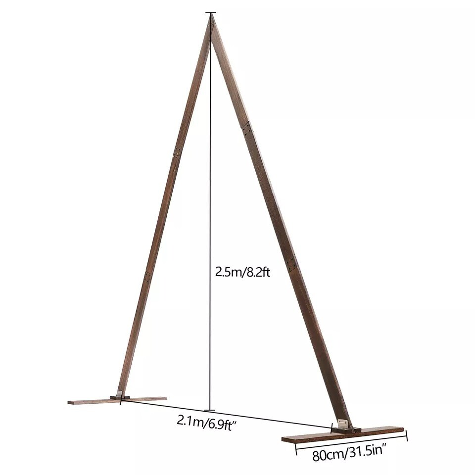 Triangle Arched Backdrop Stand Party Background Rack Wood Frame Wedding Decor