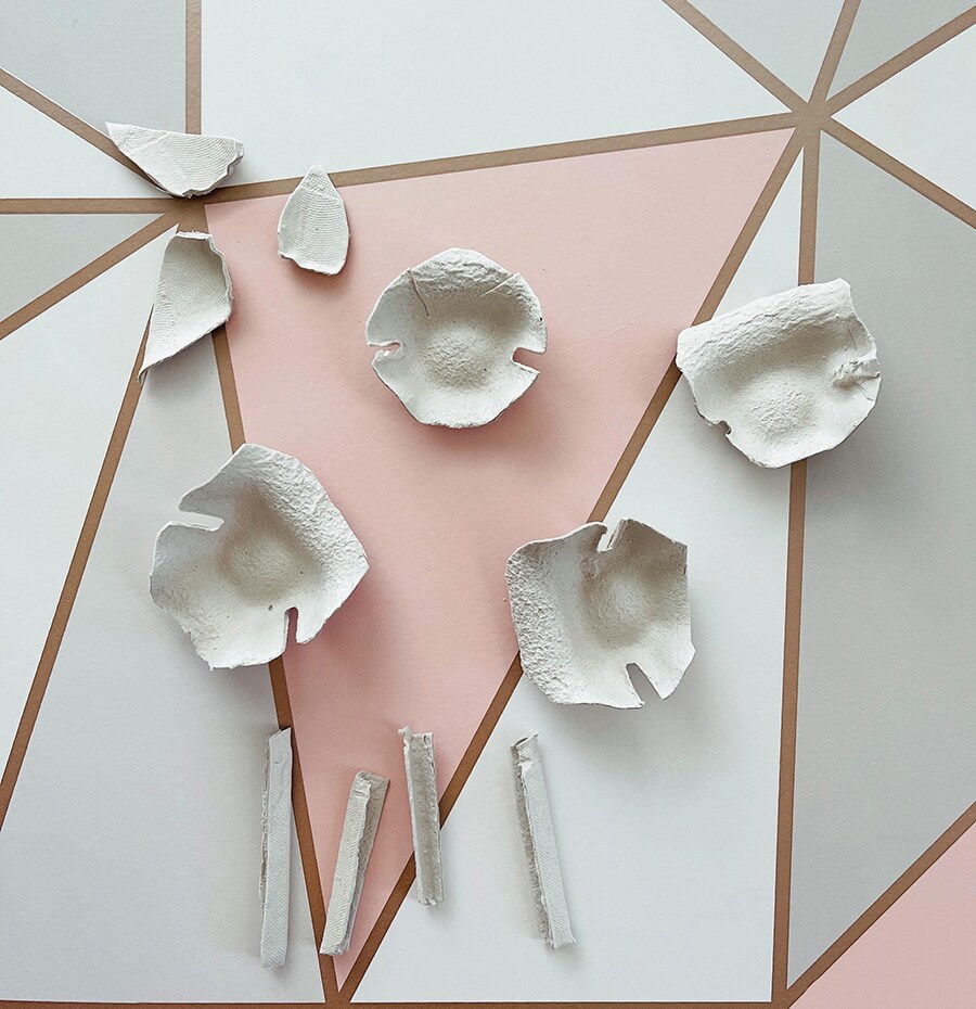 How To Make Egg Carton Flowers image 2