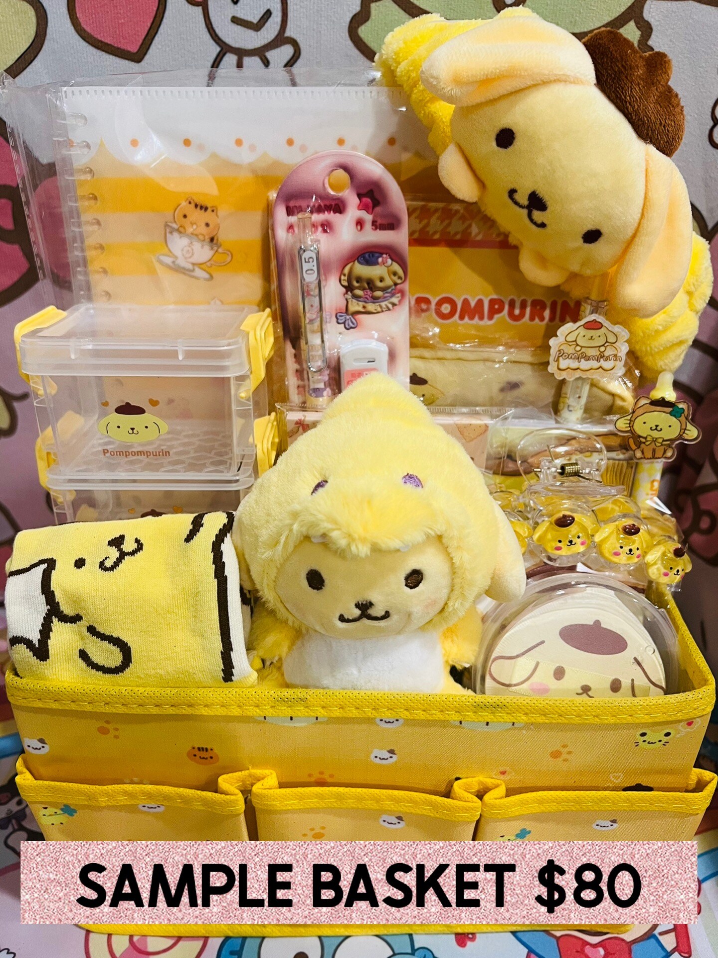 Personalized Custom Gift Basket Hello Kitty Cinnamoroll Kuromi Melody Pochacco Birthday Christmas Valentine Graduation Any Occasion product 6