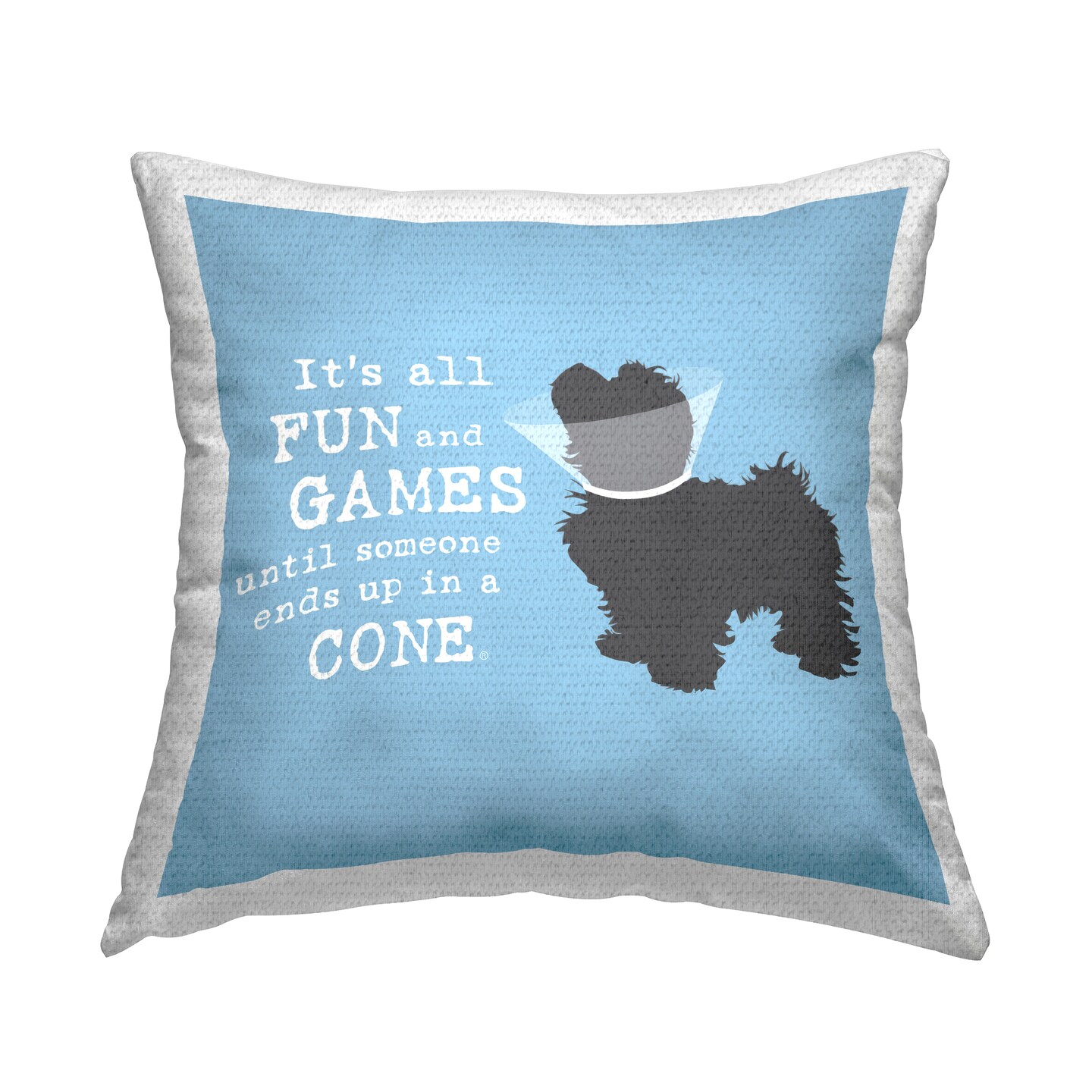 Funny Fun &#x26; Games Dog Outdoor Printed Pillow Design by Dog Is Good, 18 x 7 x 18
