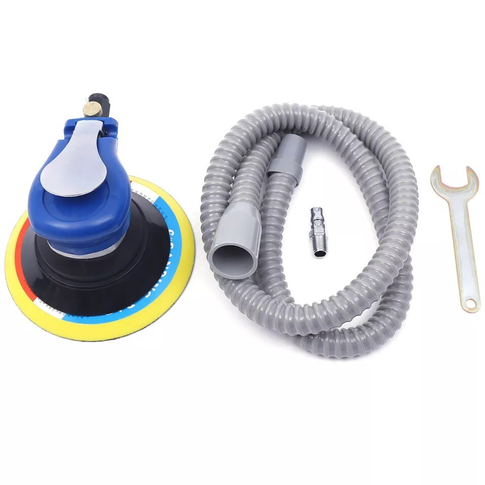 6&#x22; Air Palm Orbital Sander Tool Hand Sanding Pneumatic Round 10000 RPM Auto DIY