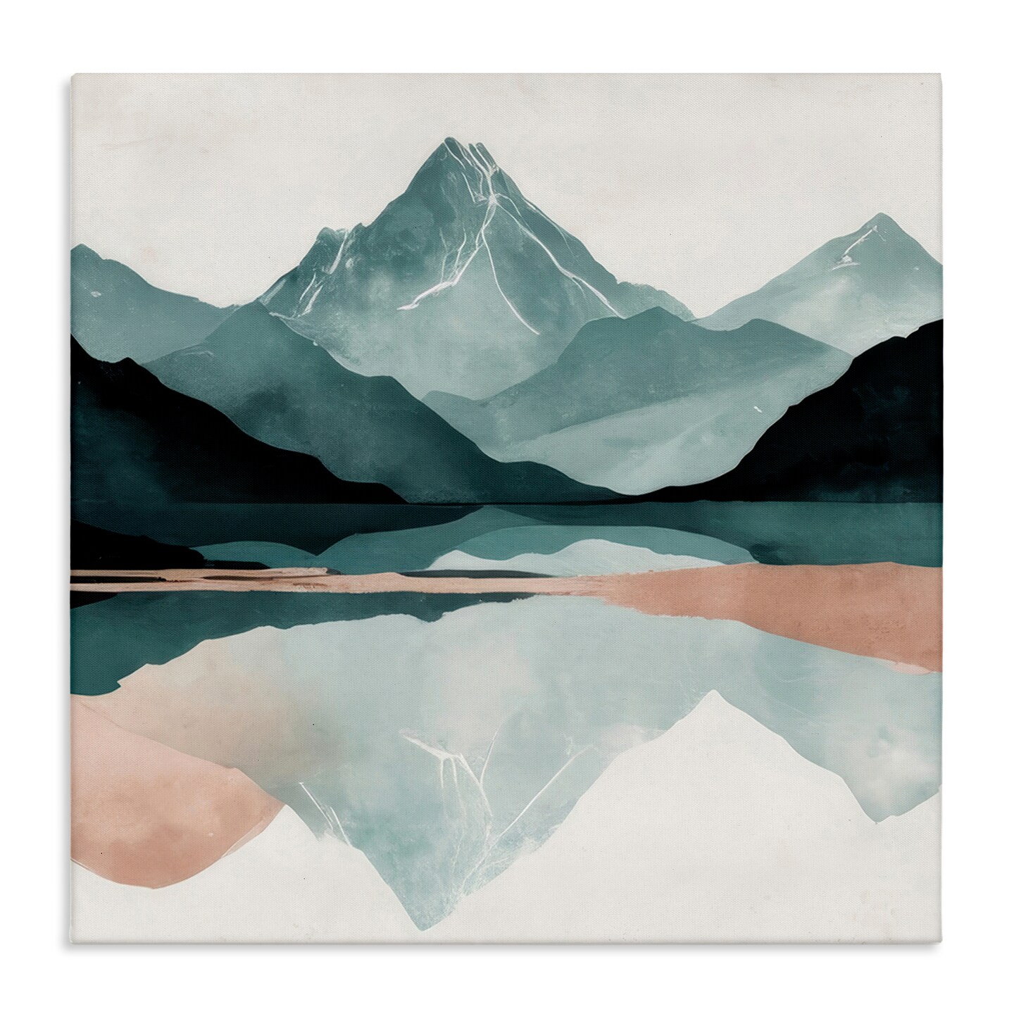 Stupell Industries Reflections of High Peaks Canvas Wall Art Design by Denise Dundon