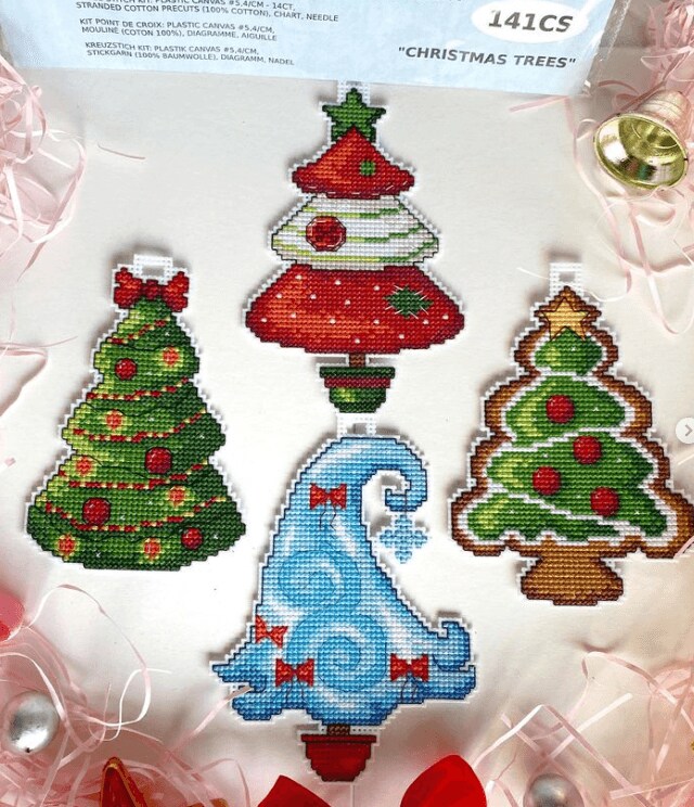 Christmas Trees Counted Cross-Stitch Kit