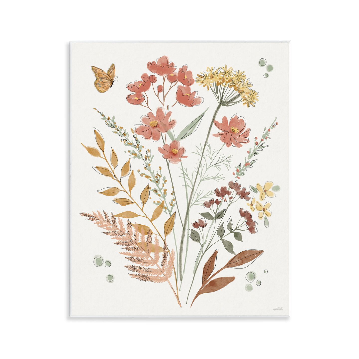 Stupell Industries Full Bloom Botanicals Wall Plaque Art Design by Anne Tavoletti
