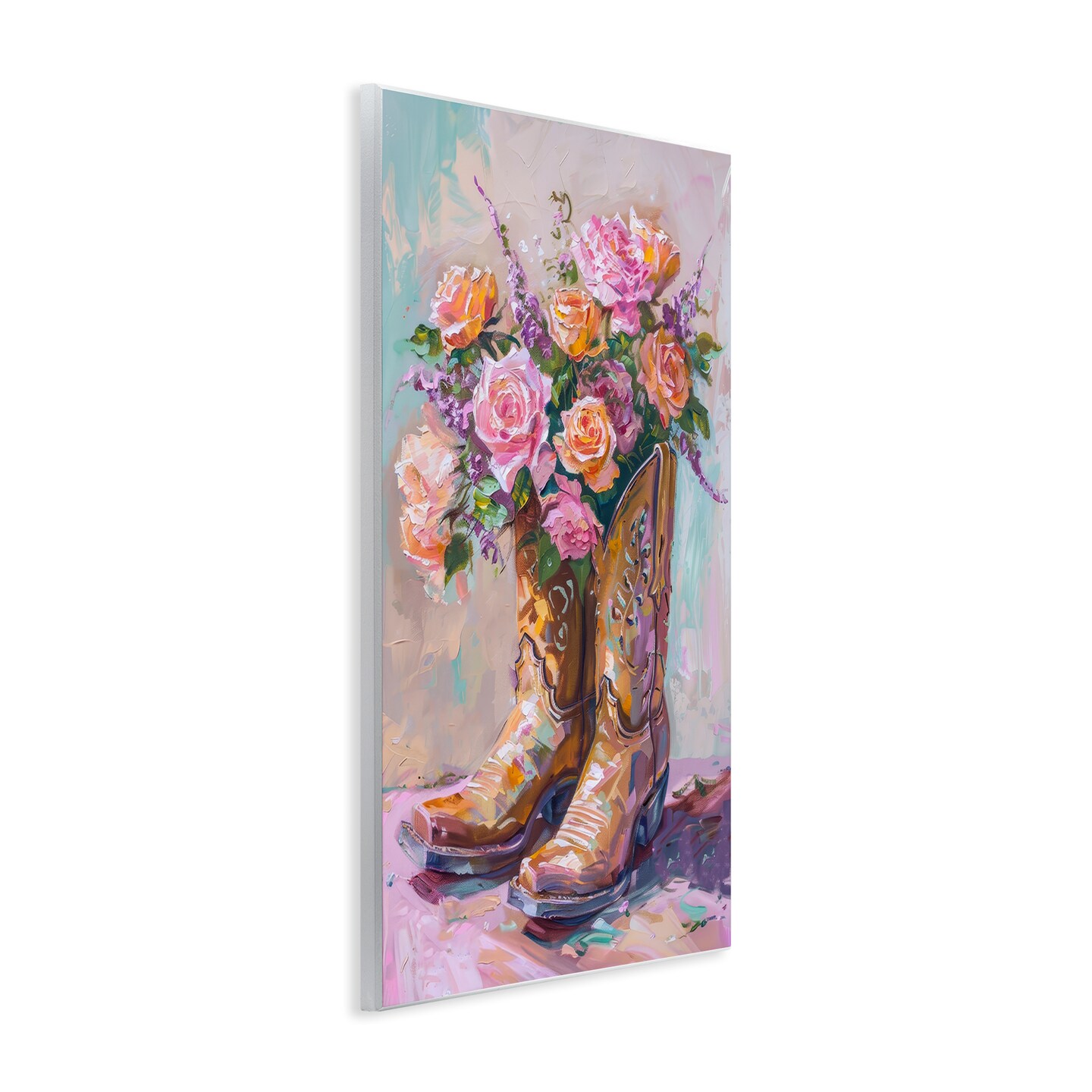 Stupell Industries Floral Boots Bouquet Wall Plaque Art Design by Petal Prints Design