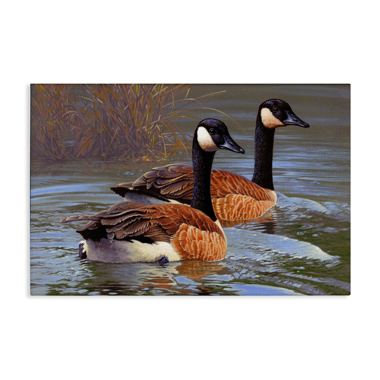Stupell Industries Backwater Canada Geese Canvas Wall Art Design by Rod Lawrence
