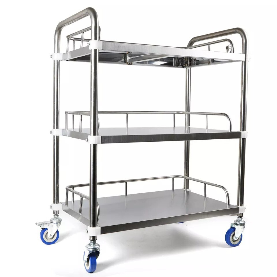 Rolling Salon Trolley Esthetician Cart Beauty Spa Facial Steel Storage Station