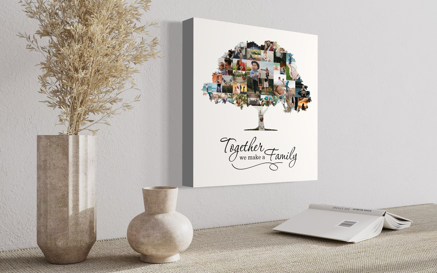 Custom Family Tree Photo Collage Canvas Wall Art - Personalized Picture Collage - Unique Gift for Families, Weddings, Anniversaries - image8