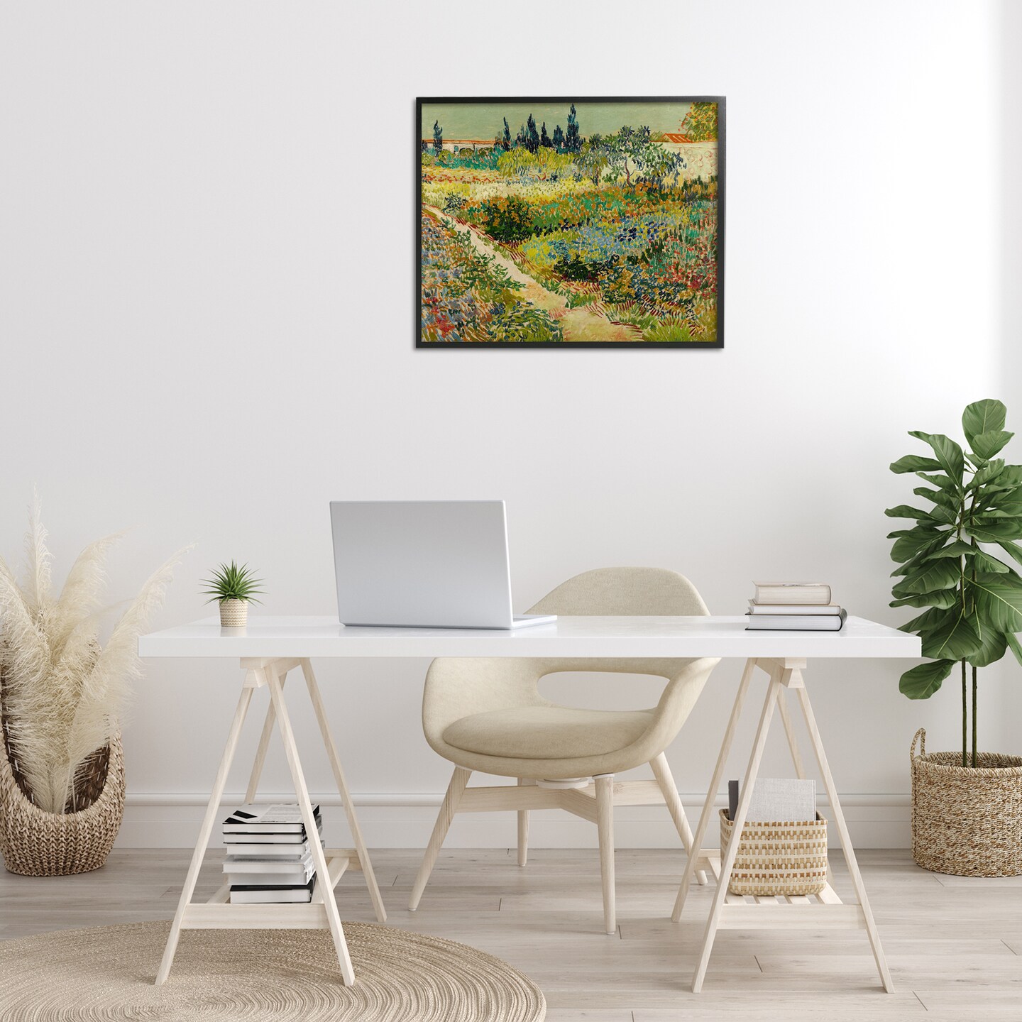 Stupell Industries Van Gogh Garden at Arles Framed Giclee Wall Art Design by one1000paintings