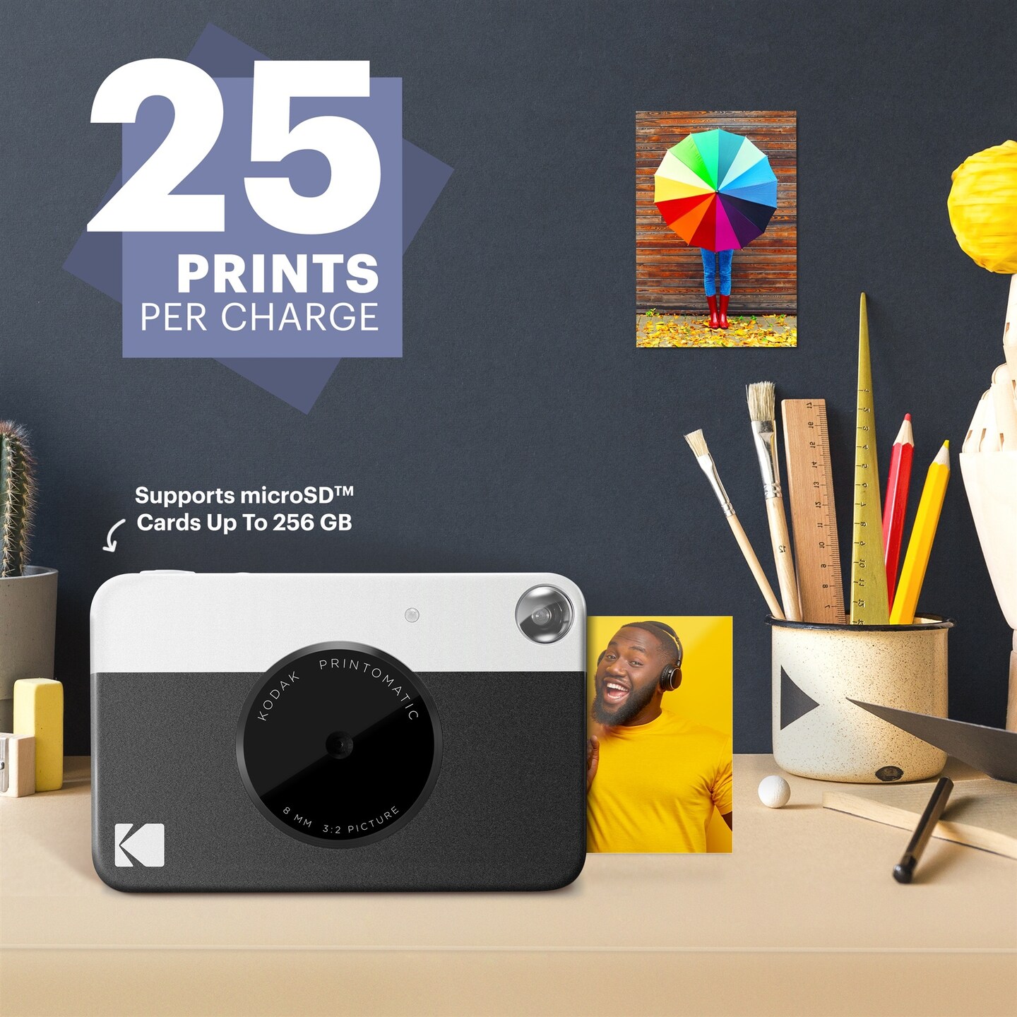 Kodak Printomatic 5MP Instant Print Camera & Zink Photo Paper (75 Sheets) Bundle