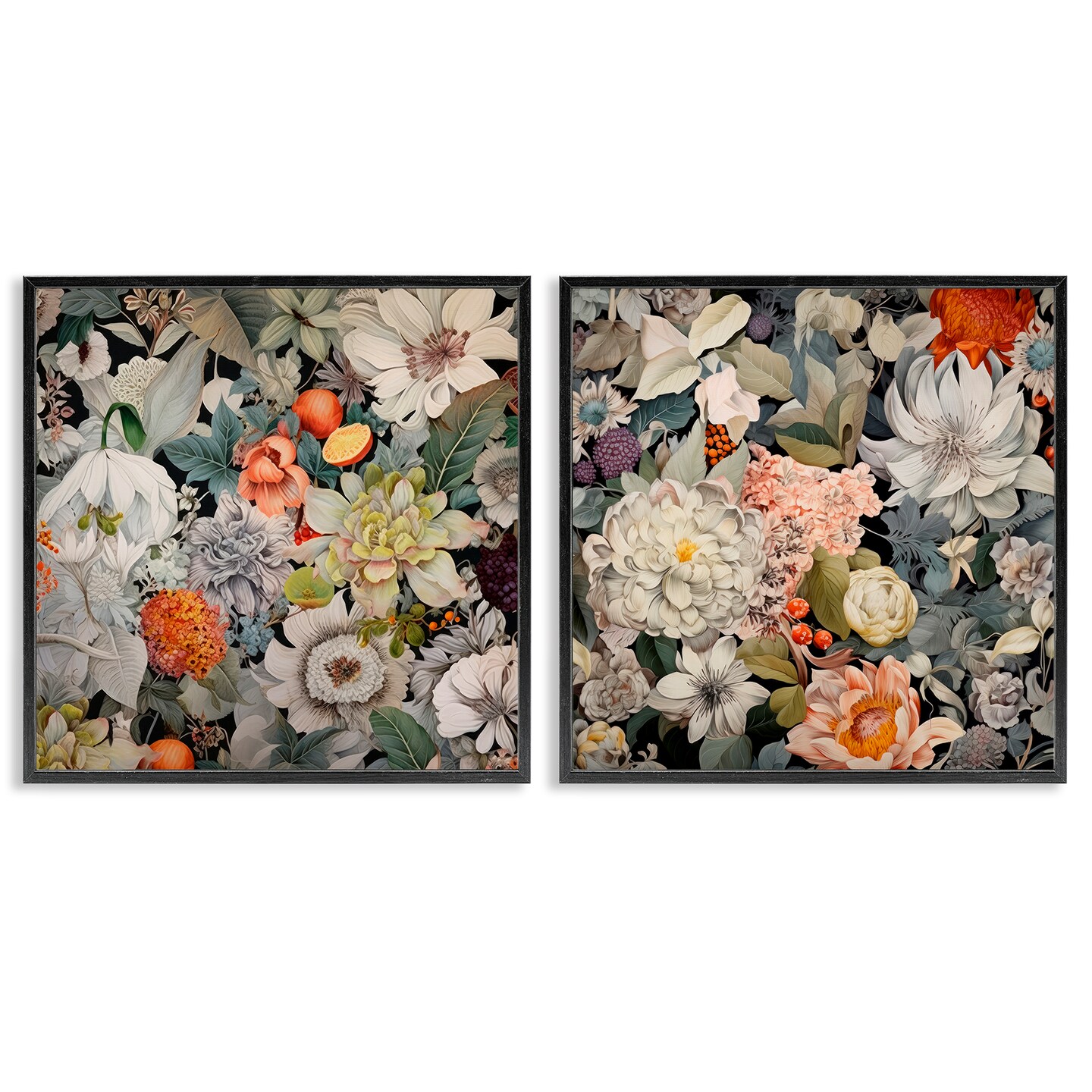 Stupell Industries Striking Botanical Floral 2 pc Framed Giclee Wall Art Set Design by Lazar Studio