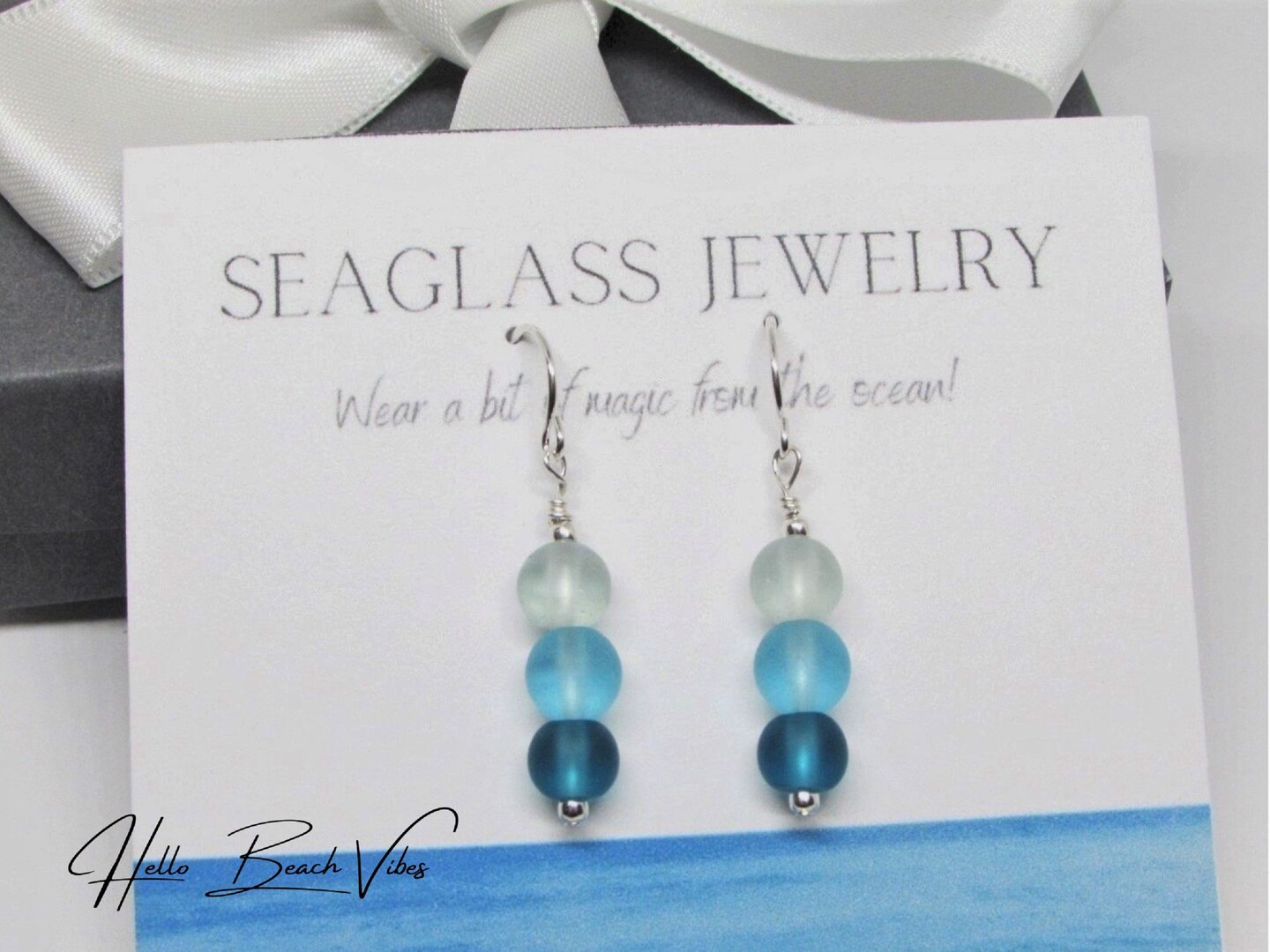 Seaglass & Turquoise offers Drop Earrings