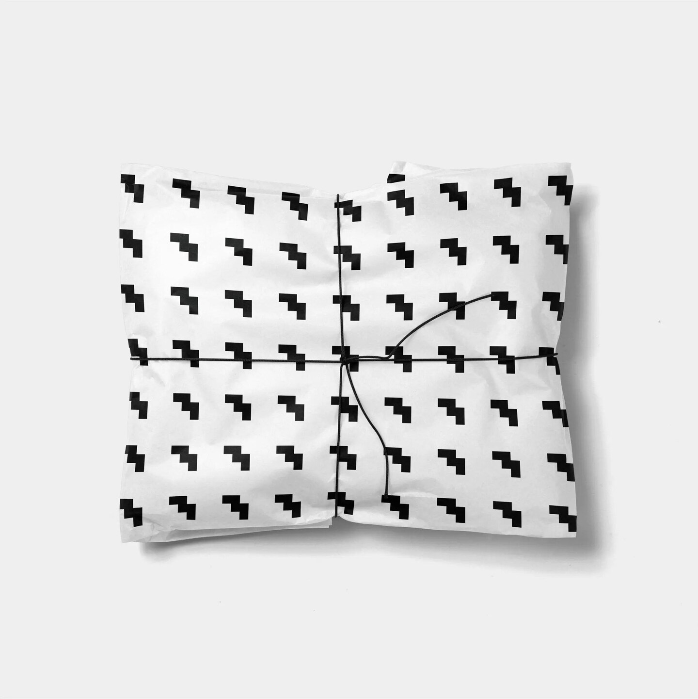Minimal Shapes Black and White Gift Wrap