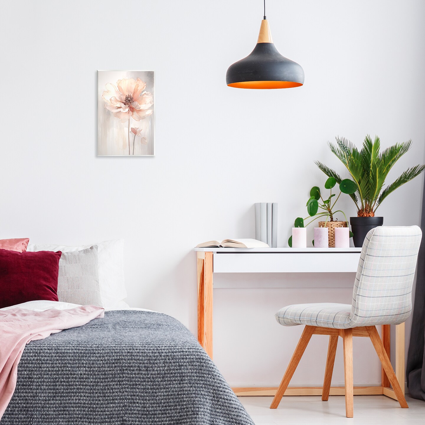 Stupell Industries Pastel Blush Flower Wall Plaque Art Design by Raymond Powers