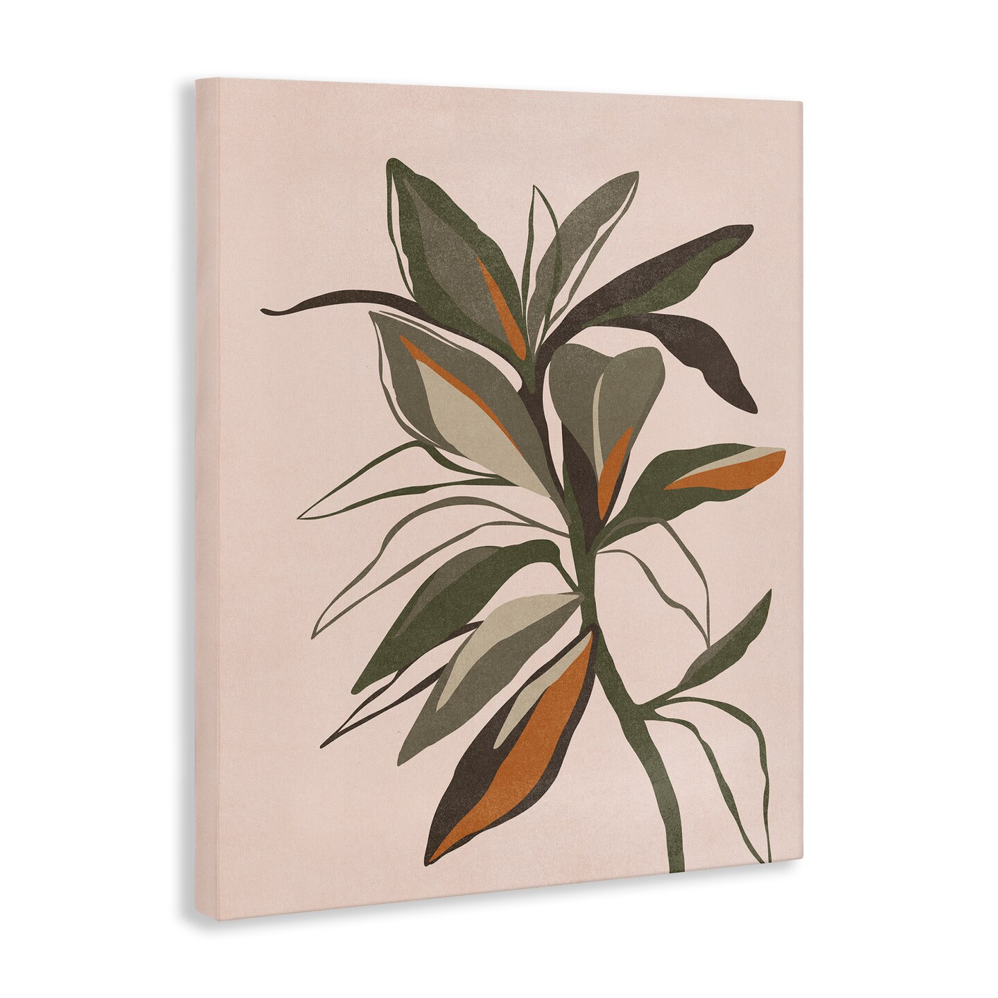 Stupell Industries Earthtone Boho Plant Canvas Wall Art Design by Nataly White
