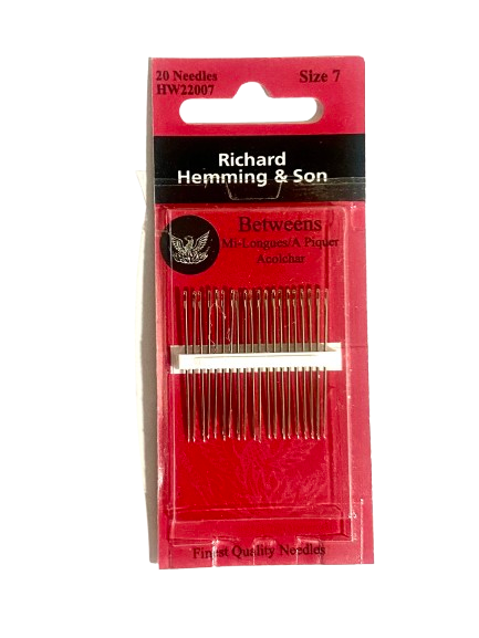 Hand Sewing Needles --- Betweens / Quilting --- Size 7 --- by Richard Hemming & Son®