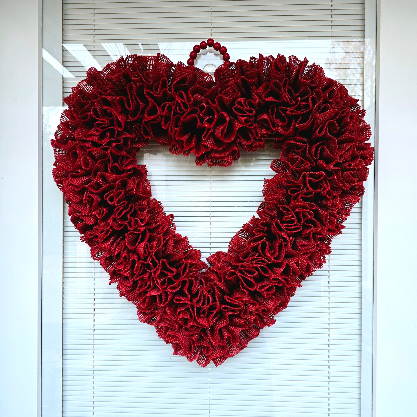Red Heart Shaped Wreath For Front Door | MakerPlace by Michaels