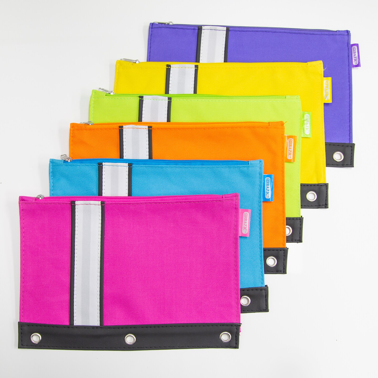 BAZIC Pencil Pouch 3-Ring - Bright Color