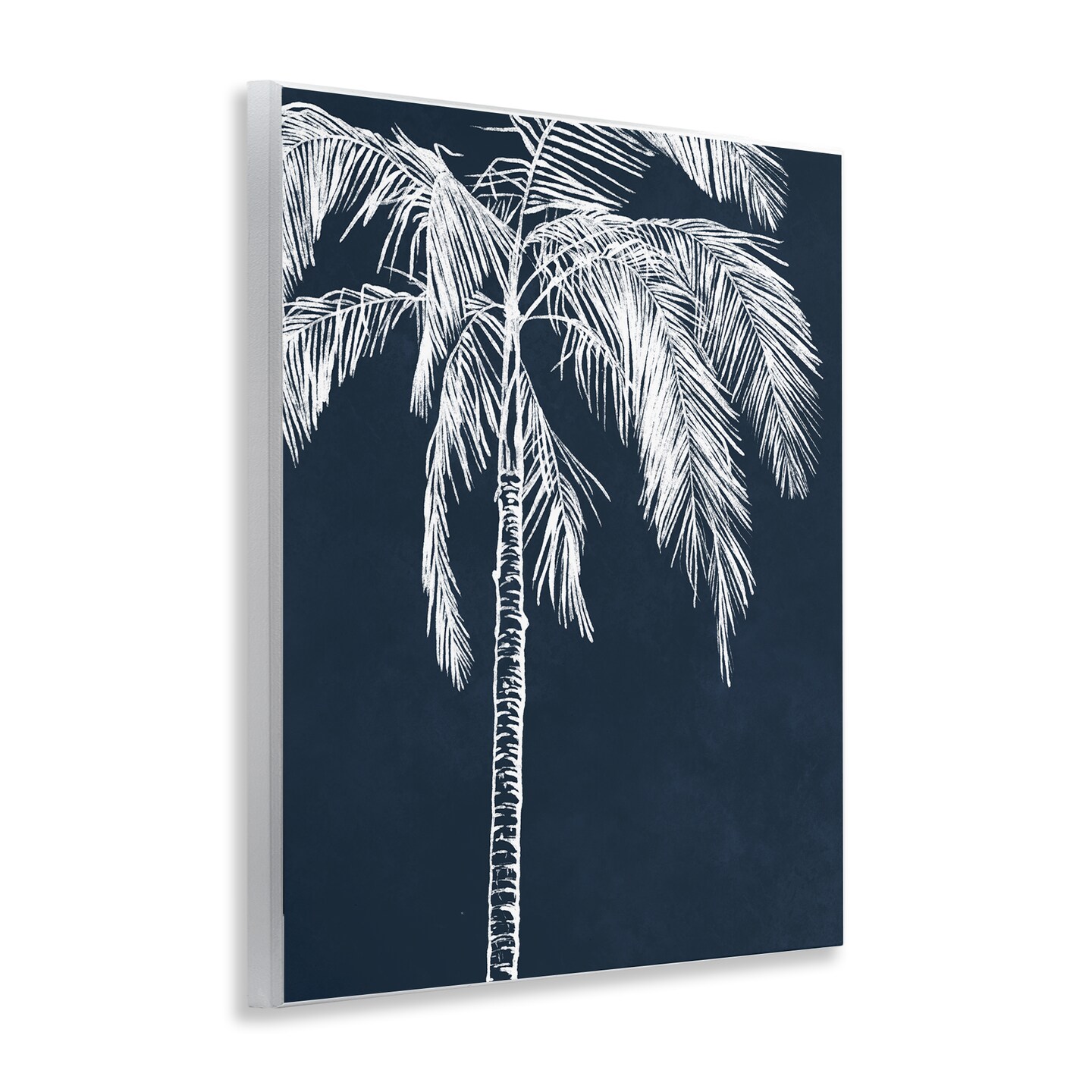 Stupell Industries White Outline Palm Tree Wall Plaque Art Design by Leah Noel Art