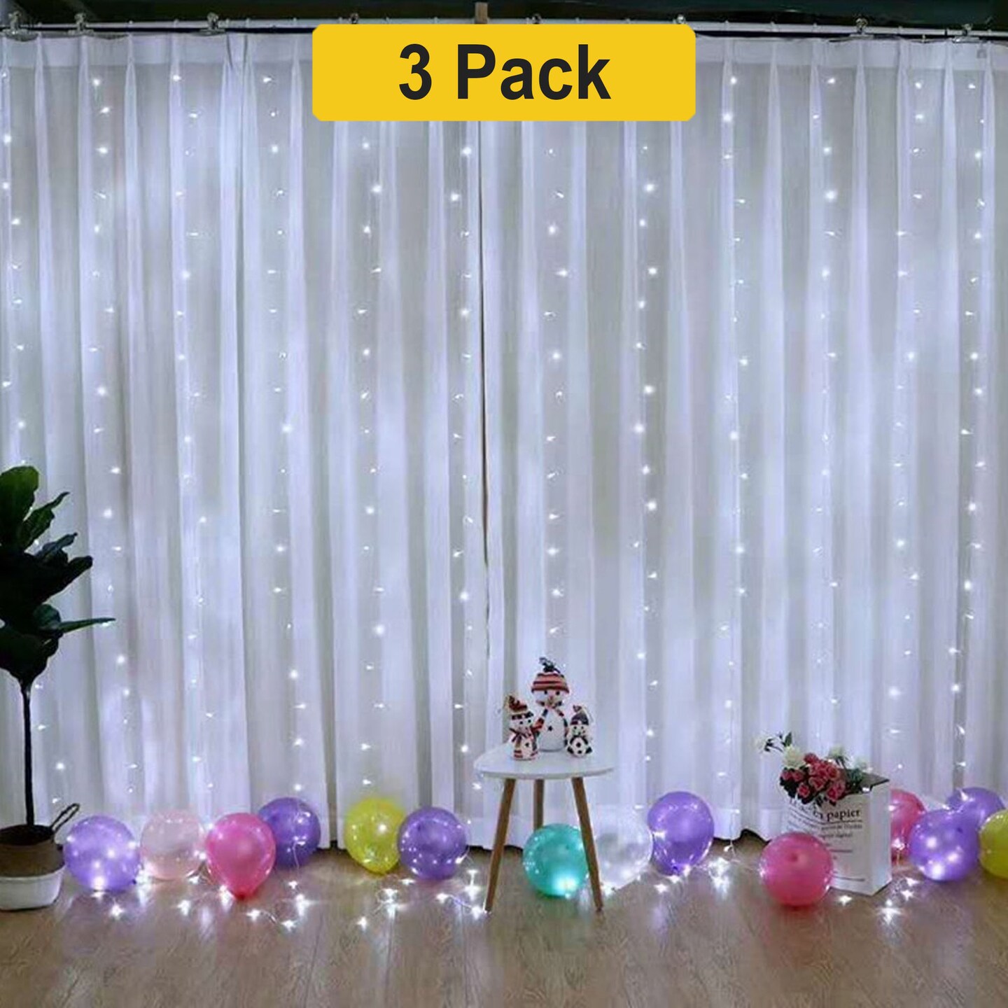 Pastel Rainbow Fairy Curtain Light — USB Powered, 8 Modes, Remote Included