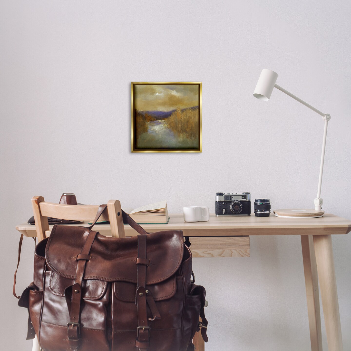 Stupell Industries Moody Shadowed River Framed Floater Canvas Wall Art Design by Sheila Finch