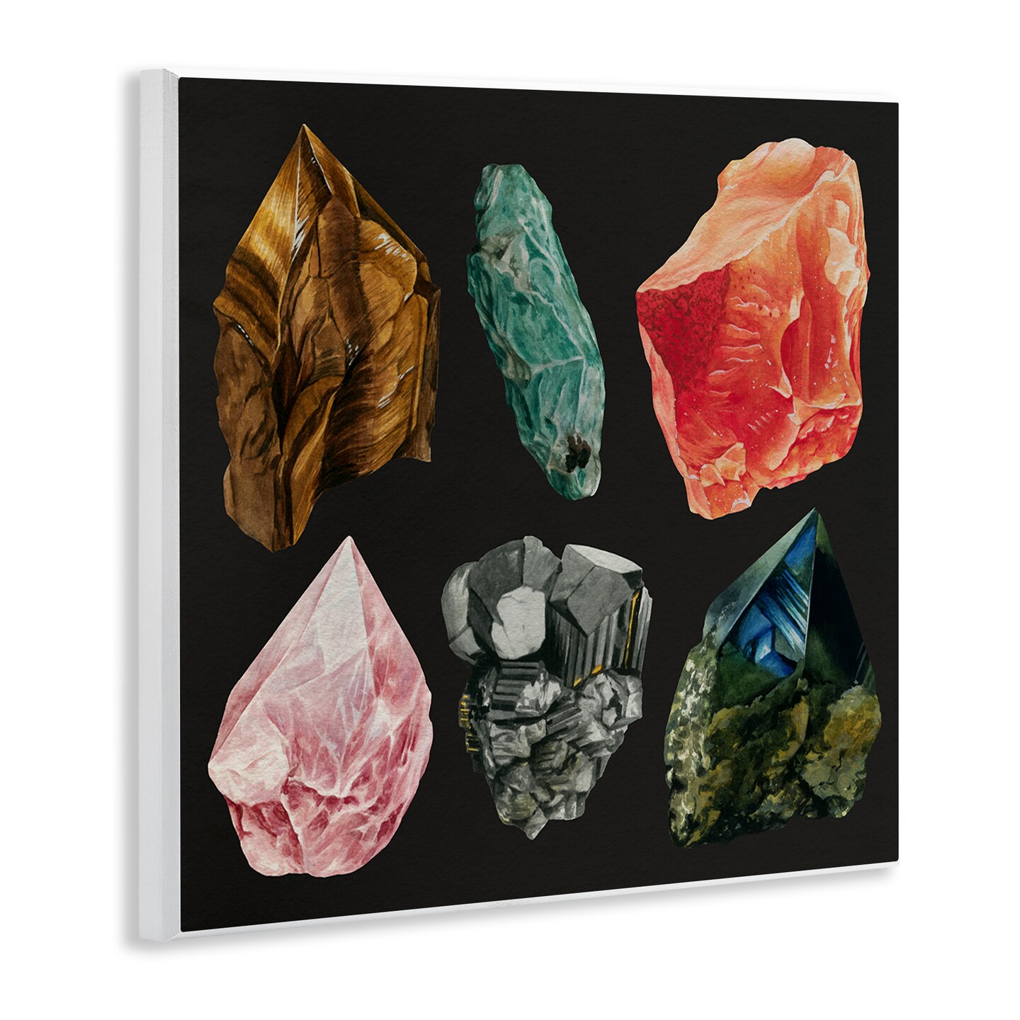 Stupell Industries Natural Crystal Gems Wall Plaque Art Design by Grace Popp