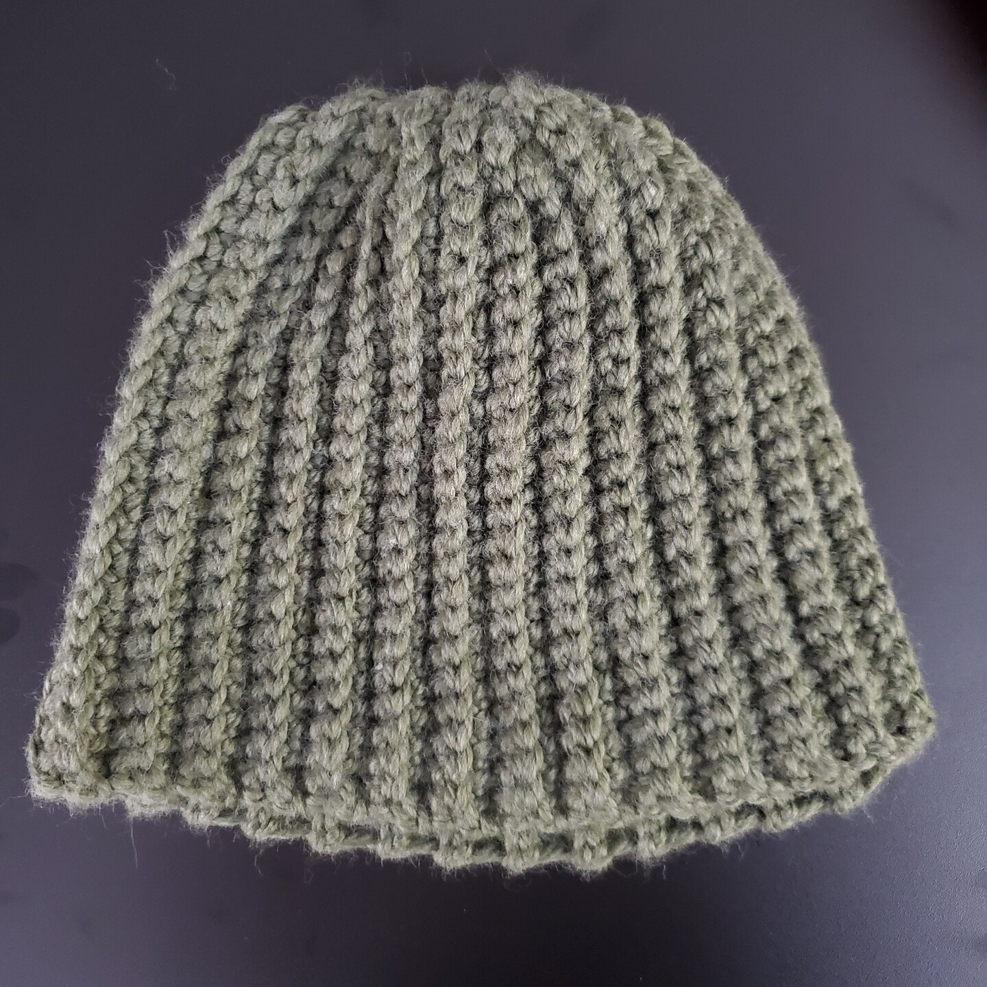 Recycled Olive Green Crochet Beanie | MakerPlace by Michaels