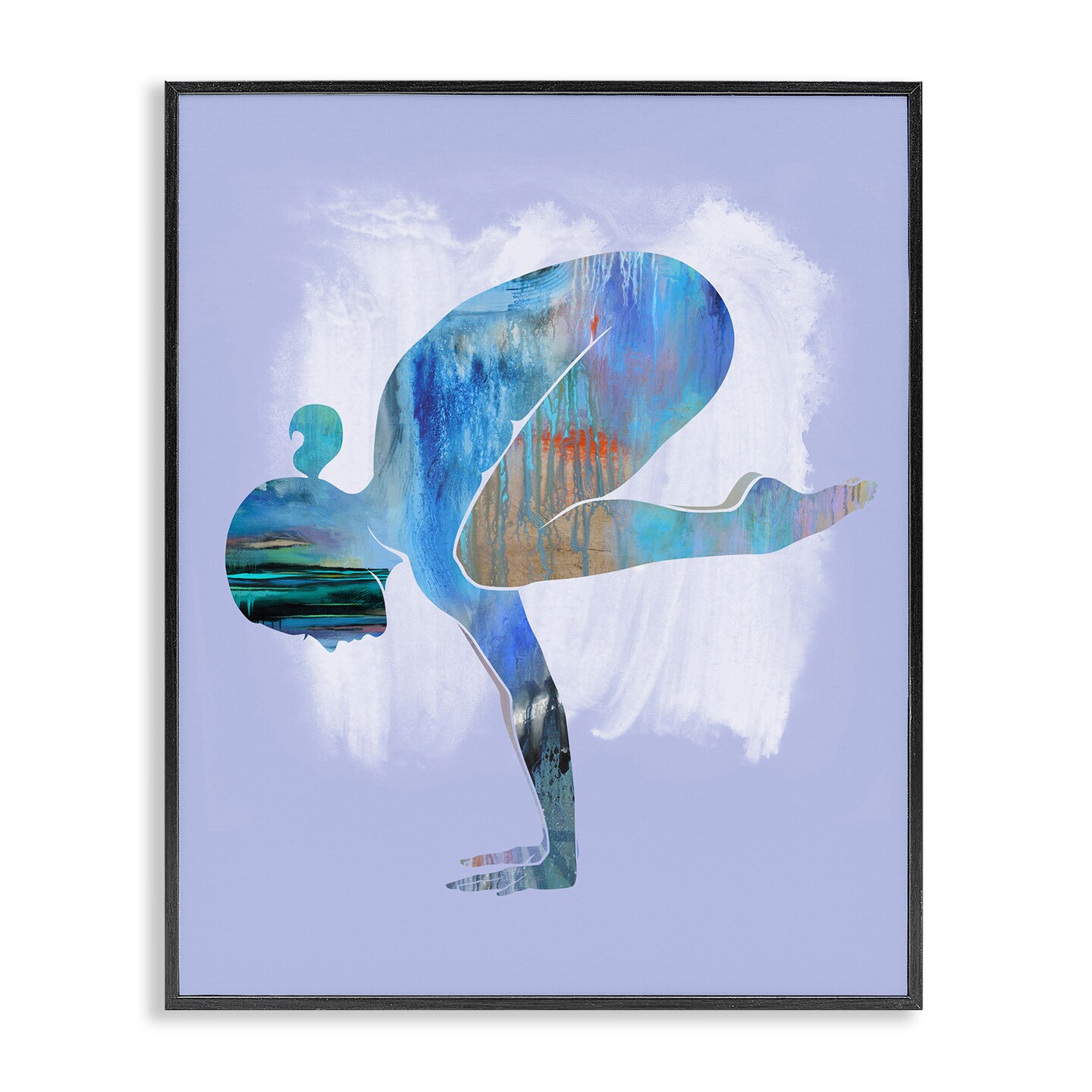 Stupell Industries Mindful Yoga Pose Framed Giclee Wall Art Design by Tim Parker