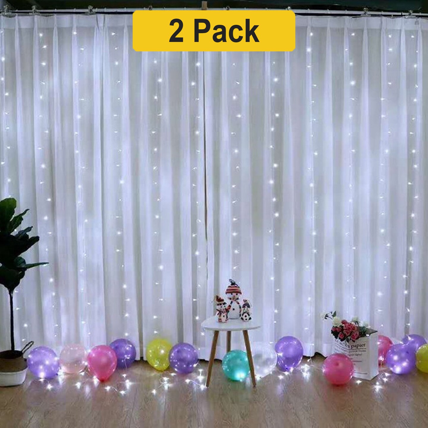 Pastel Rainbow Fairy Curtain Light — USB Powered, 8 Modes, Remote Included