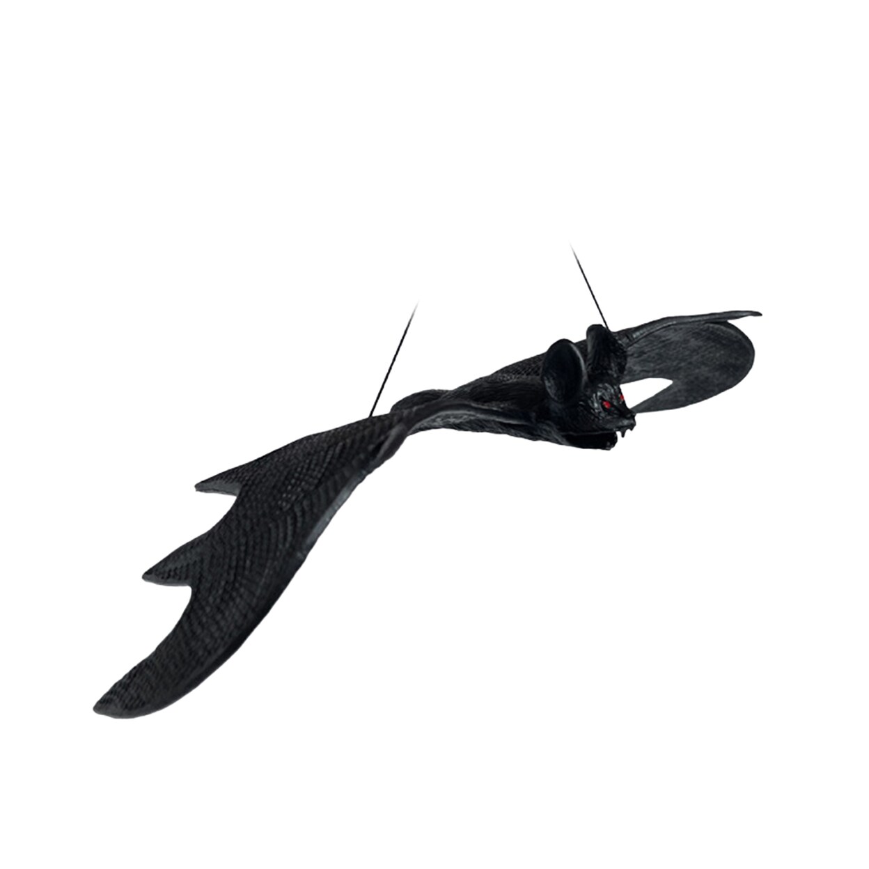 Halloween Hanging Bat Decoration Lifelike Simulation Rubber Bat Ornament Scare Trick-Or-Treater Prop For Trees Ceilings