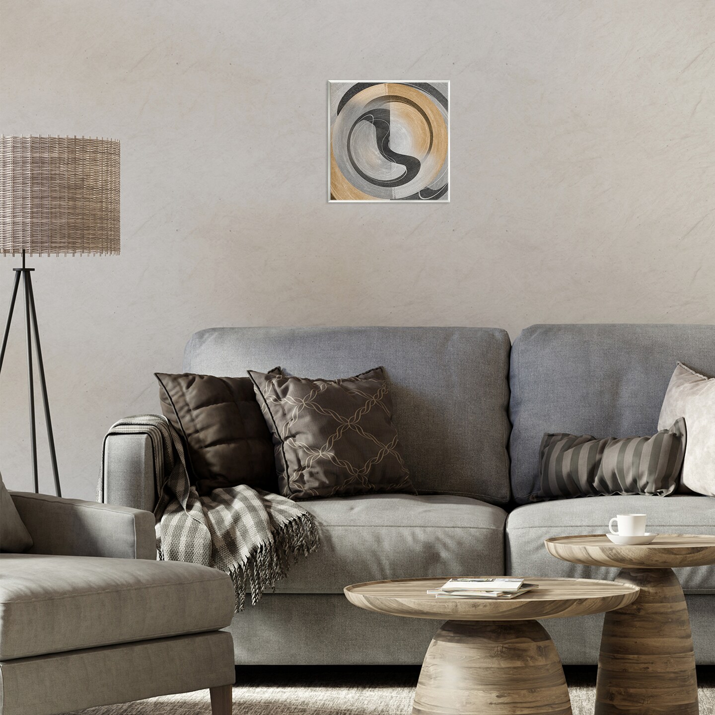 Stupell Industries Centric Circular Swoop Wall Plaque Art Design by Noah Bay