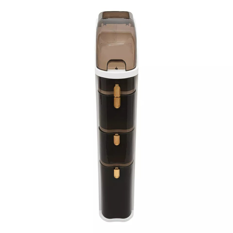 Plastic Slim Storage Cabinet Rolling Narrow Organizer w/Toilet Paper Holder