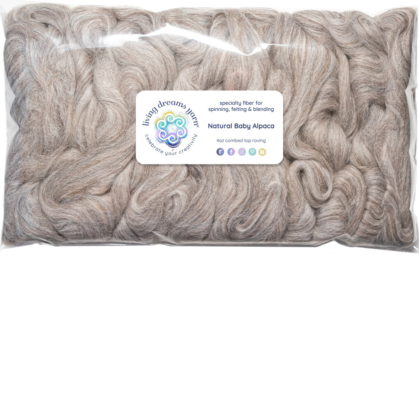 Baby Alpaca Fiber - Premium Quality, Luxuriously Soft, Natural Undyed, Combed Top Roving