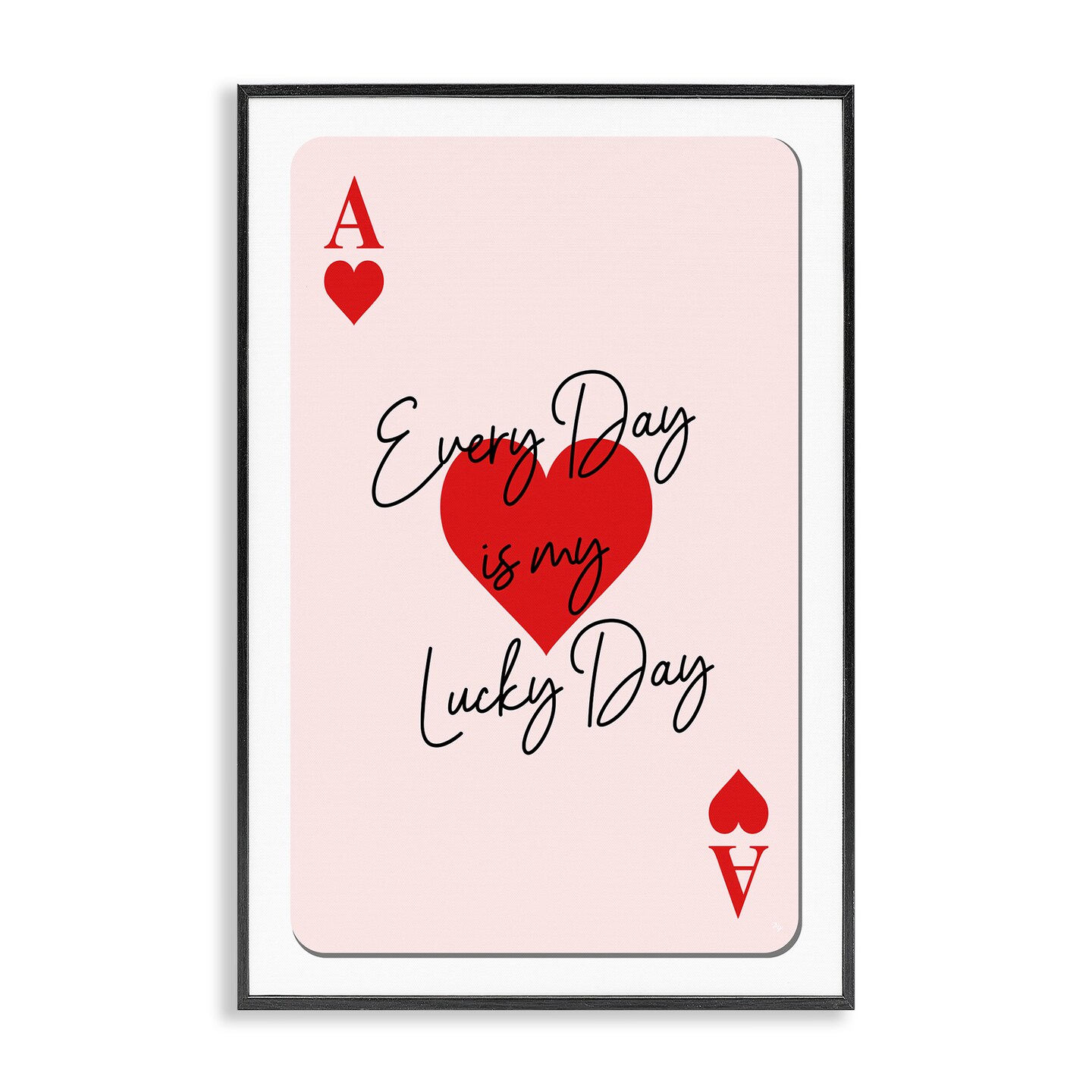 Stupell Industries Lucky Day Card Design Framed Giclee Wall Art Design by Martina Pavlova