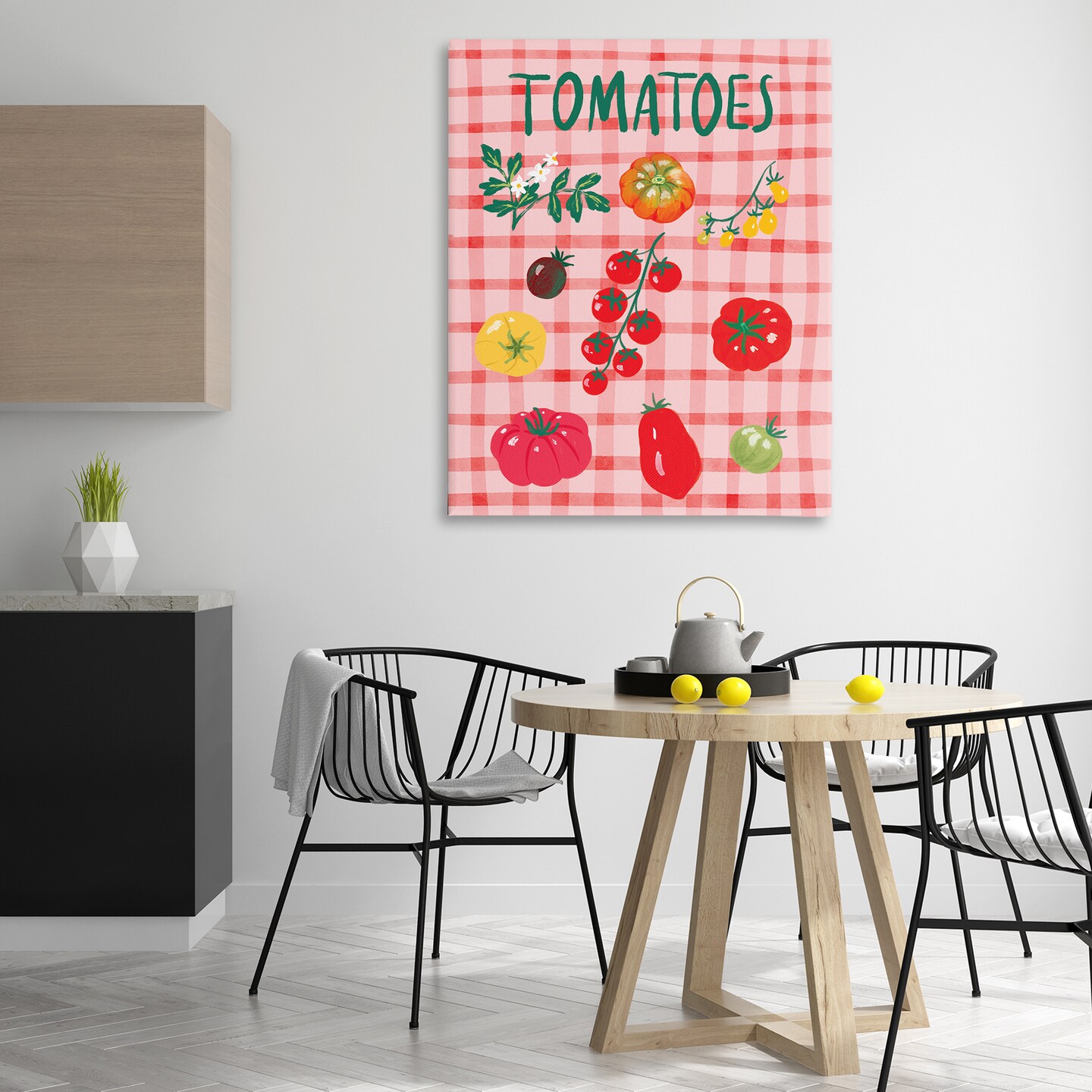 Stupell Industries Various Tomatoes on Plaid Canvas Wall Art Design by Be Ni La