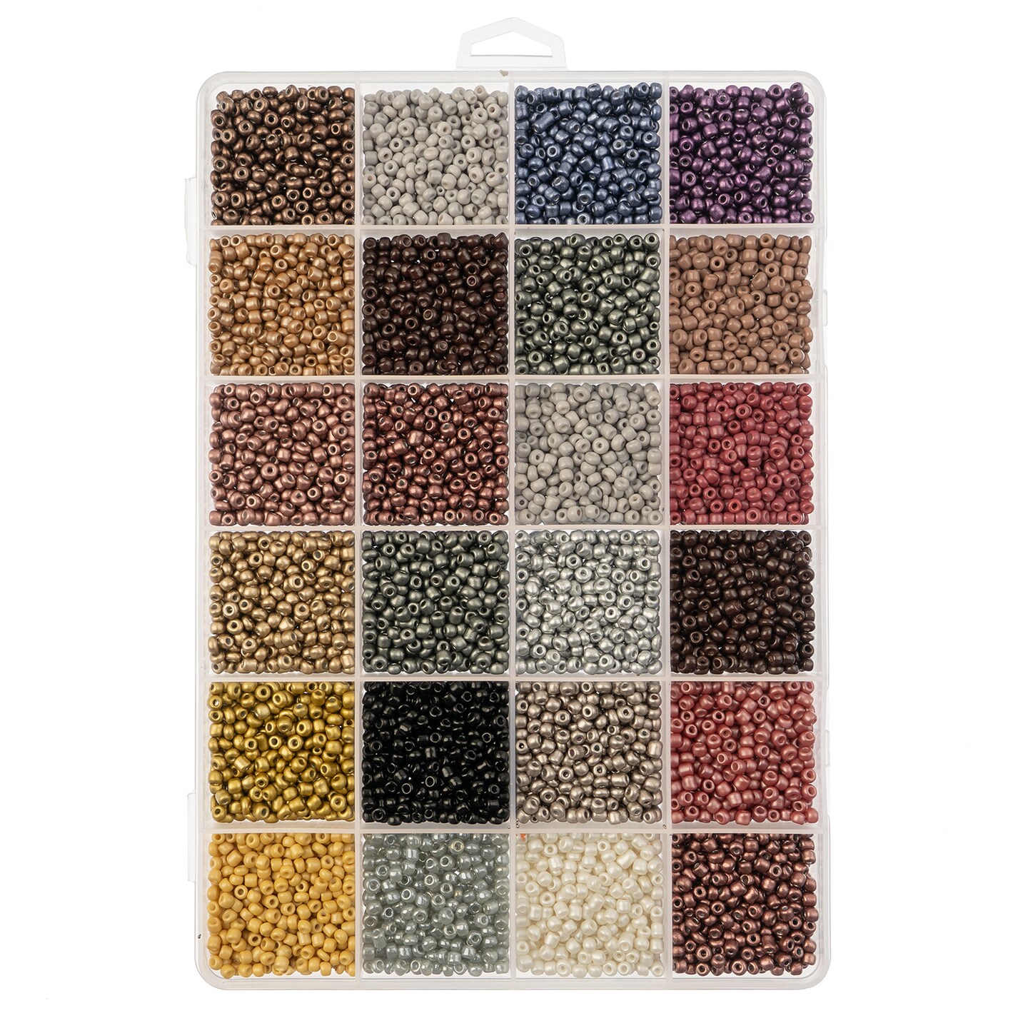 John Bead 12500pcs Assorted 24 Colors Glass Seed Beads 8/0 Jewelry Making Bead Box