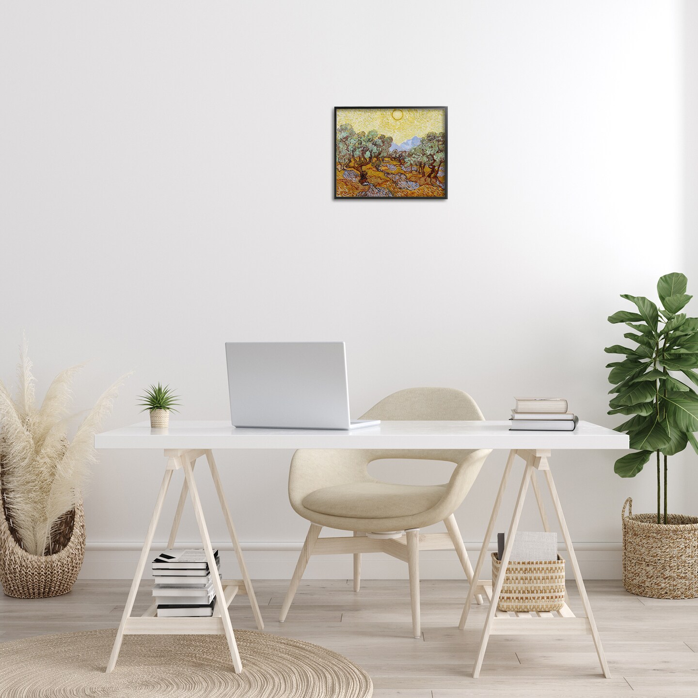 Stupell Industries Classic Van Gogh Olive Trees Framed Giclee Wall Art Design by one1000paintings