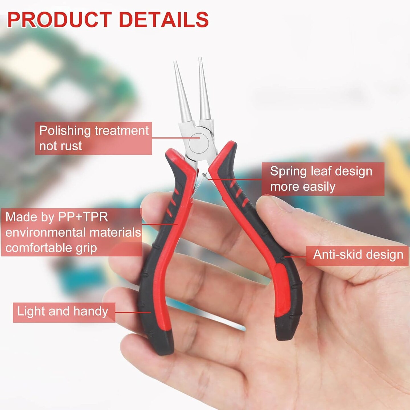 Jewelry Pliers 8PCS Set with Wood Pallet, NEWACALOX Jewelry Making Pliers Kit Tools