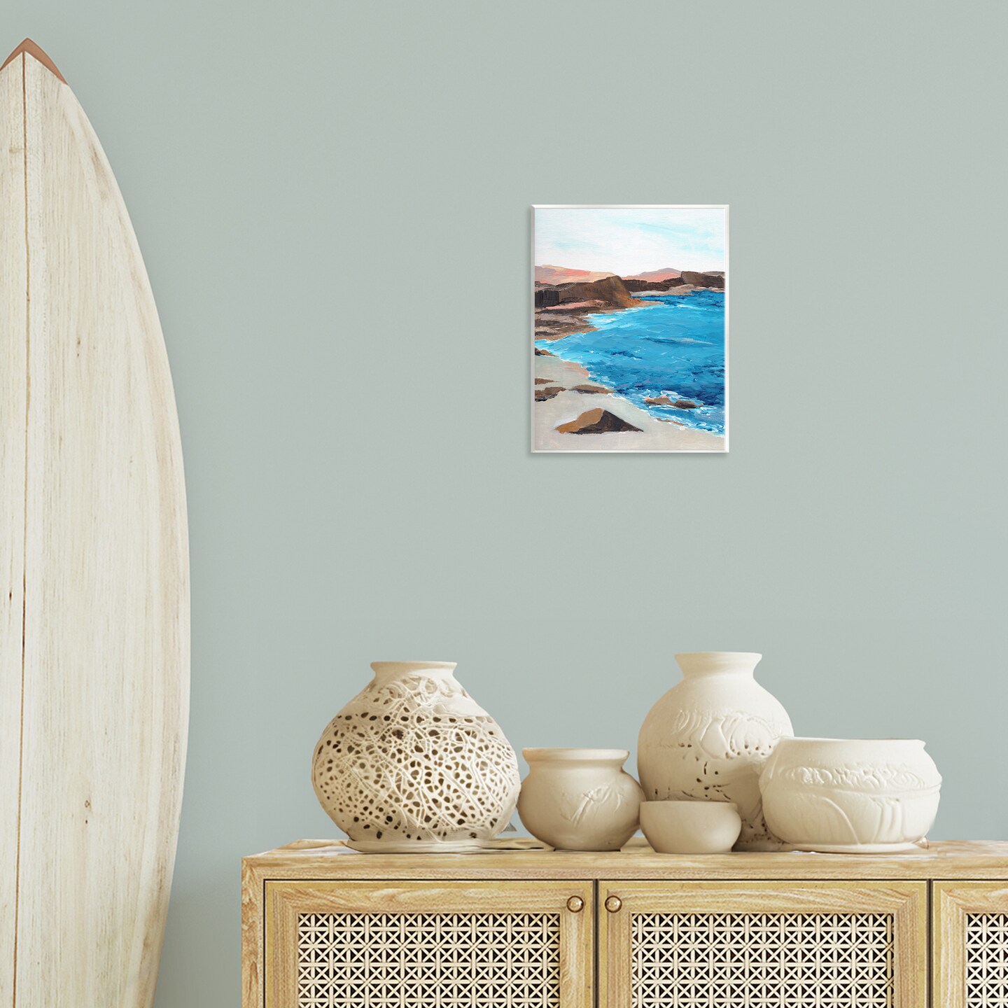 Stupell Industries Red Mountain Beach Wall Plaque Art Design by Nikita Jariwala