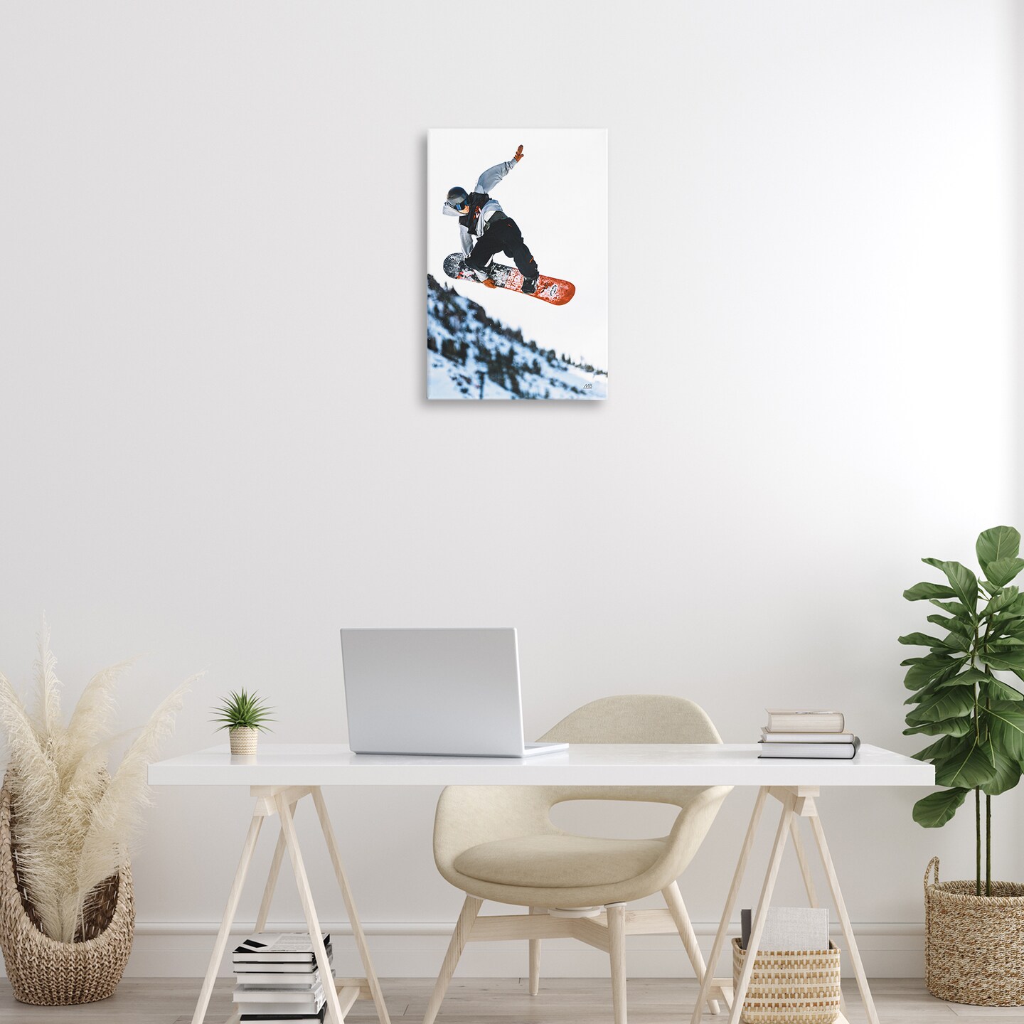 Stupell Industries Winter Snowboard Jumps Canvas Wall Art Design by Max Blakesberg Studios